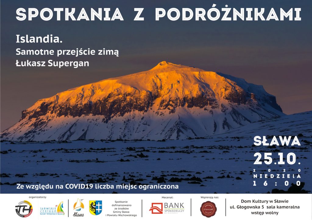 plakat "Spotkania z podróżnikami"