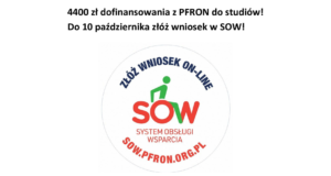 Dofinansowania z PFRON do studiów