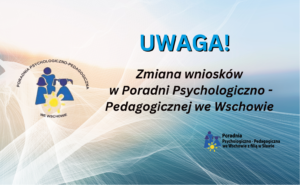 Zmiana wniosków i dokumentów – ważna informacja! Poradnia Psychologiczno – Pedagogiczna we Wschowie