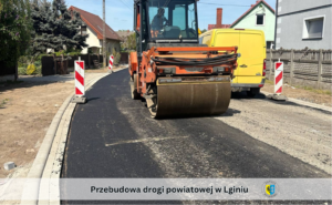 Trwa przebudowa drogi powiatowej w Lginiu – lepsza infrastruktura dla mieszkańców