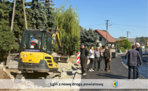 Lgiń z nową drogą – inwestycja powiatu dobiega końca