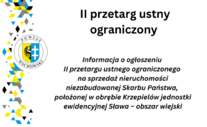 Ogłoszenie o II przetargu – Powiat Wschowski informuje