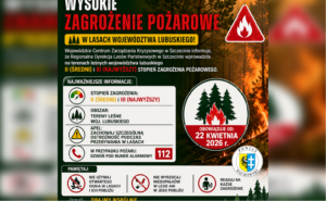 Wysokie zagrożenie pożarowe w lasach województwa lubuskiego!