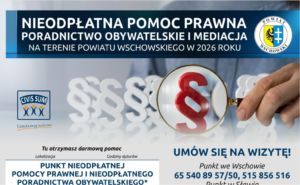 Nieodpłatna pomoc prawna, poradnictwo obywatelskie i mediacja w Powiecie Wschowskim