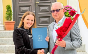 Starosta Wschowski z gratulacjami dla nowej Prezes HZZ Osowa Sień