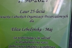 Wyroznienie otrzymala Sekretarz Powiatu Pani Eliza Lebedyńska - Maj
