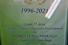 Wyróznienie otrzymał Starosta Wschowski Andrzej Bielawski