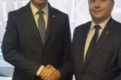 Prezydent RP Andrzej Duda ze Starostą Wschowskim Andrzejem Bielawskim.