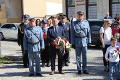 Starosta Wschowski Andrzej Bielawski w towarzystwie Piłsudczyków ze Związku |Piłsudczyków RP we Wschowie