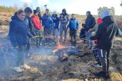 Akcja sadzenia lasu była doskonałą okazja do zorganizowania wspólnego ogniska.