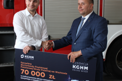 od lewej: Paweł Ernst - Wiceprezes Zarządu Fundacji KGHM Polska Miedź, Starosta Wschowski Andrzej Bielawski