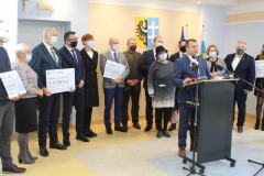 Konferencja prasowa zorganizowana przez Starostę Wschowskiego Andrzeja Bielawskiego