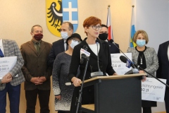 Konferencja prasowa zorganizowana przez Starostę Wschowskiego Andrzeja Bielawskiego