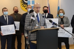 Konferencja prasowa zorganizowana przez Starostę Wschowskiego Andrzeja Bielawskiego