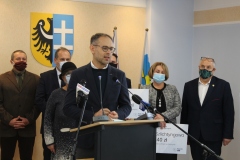 Konferencja prasowa zorganizowana przez Starostę Wschowskiego Andrzeja Bielawskiego