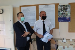 Starosta Wschowski Andrzej Bielawski oraz Naczelnik Wydziału Zarządzania Kryzysowego Andrzej Andrusiak