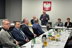 Uczestnicy spotkania z Ministrem Infrastruktury  Andrzejem Adamczykiem