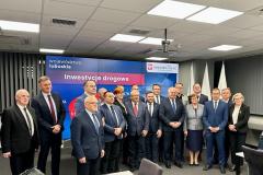 Uczestnicy spotkania z Ministrem Infrastruktury  Andrzejem Adamczykiem