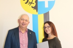 Wicestarosta Wschowski Waldemar Starosta z Panią Katarzyną Boczek