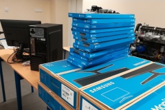 Sprzęt komputerowy zakupiono w ramach projektu "Modernizacja kształcenia zawodowego w Powiecie Wschowskim"