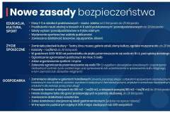 nowe zasady bezpieczeństwa obowiązujące od 7.11.2020r
