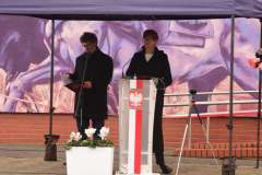 odsłonięcie muralu w I Zespole Szkól im. Stanisława Staszica we Wschowie