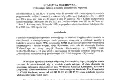 Ogłoszenie Starosty Wschowskiego
