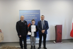 Laureat turnieju " Młodzież Zapobiega Pożarom"