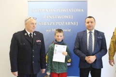 Laureat turnieju " Młodzież Zapobiega Pożarom"
