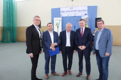 od lewej: Tomasz Kłosowski. Andrzej Bielawski, Andrzej Nowicki, Tomasz Przybylski, Krzysztof Grabka.