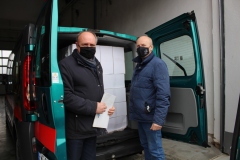 przekazanie maseczek ochronnych przedstawicielowi Gminy Sława