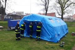 Przed punktem stanął namiot dla pacjentów