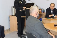 Komendant KPPSP podczas sprawozdania z działalności