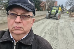 Stan zaawansowania robót wizytował w dniu dzisiejszym Wicestarosta Wschowski Waldemar Starosta.