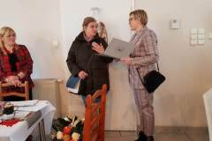 Złożenie podziękowań Pani Mirosławie Budzińskiej wieloletniej Prezes Stowarzyszenia