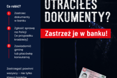 Utraciłeś dokumenty? Zastrzeż je w banku