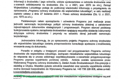 Zawiadomienie o przystapieniu do opracowania projektu Programu Ochrony Srodowiska dla Województwa Lubuskiego
